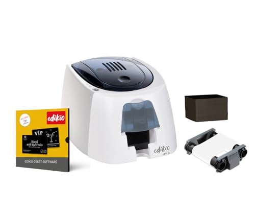 EDIKIO Guest – Zugriff auf Gäste-Druckpaket – widerstandsfähige, waschbare, personalisierbare Buffet-Etiketten – schneller einfarbiger einseitiger Druck – inklusive Drucker, Design-Software, schwarzen von EDIKIO