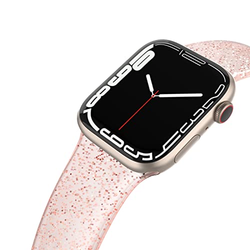 EDIMENS Sportarmband Kompatibel mit Apple Watch 42mm (Series 10) 41mm 40mm 38mm, Glitzer Silikon Armband Weiches Schmales Kompatibel für Apple iWatch Series 10 9 8 7 6 5 4 3 2 1 SE Sport Edition Damen EDIMENS Sportarmband Kompatibel mit Apple Watch 42mm (Series 10) 41mm 40mm 38mm, Glitzer Silikon Armband Weiches Schmales Kompatibel für Apple iWatch Series 10 9 8 7 6 5 4 3 2 1 SE Sport Edition Damen von EDIMENS