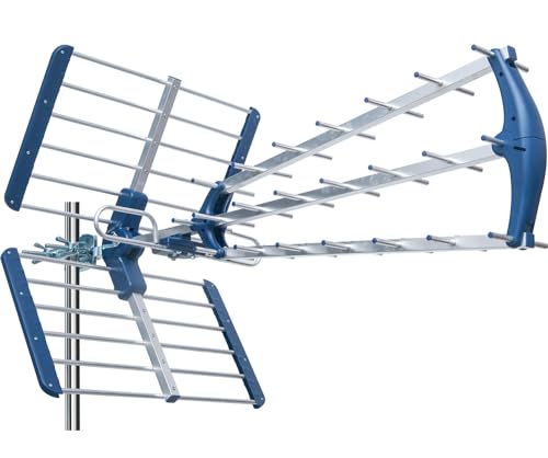 EDISION TALOS 15db Außenantenne Terrestrisch 21-48 UHF, 5G LTE Filter, für den Empfang von digitalen DVB-T/T2 Kanäle, TV Antenne, Frequenzbereich 470-694Mhz, Länge 96cm, LTE700, Blau EDISION TALOS 15db Außenantenne Terrestrisch 21-48 UHF, 5G LTE Filter, für den Empfang von digitalen DVB-T/T2 Kanäle, TV Antenne, Frequenzbereich 470-694Mhz, Länge 96cm, LTE700, Blau von Edision