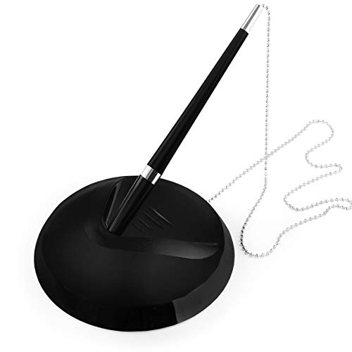 EDUCATES OMG Empfangsstift mit Kette und Sockel, 0,7 mm Spitze, schwarzer Schaft, schwarze Tinte + Mine, Einzelstift EDUCATES OMG Empfangsstift mit Kette und Sockel, 0,7 mm Spitze, schwarzer Schaft, schwarze Tinte + Mine, Einzelstift von OMG