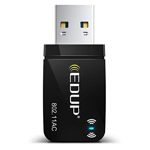 EDUP AC 1300Mbit/s USB WLAN Adapter Dual Band WiFi Stick 2.4G/5GHz USB3.0 Adapter Wireless Netzwerk Empfänger WiFi Dongle für Desktop PC/Laptop unterstützt Windows 11/10/8.1/7/Vista Mac OS X von EDUP