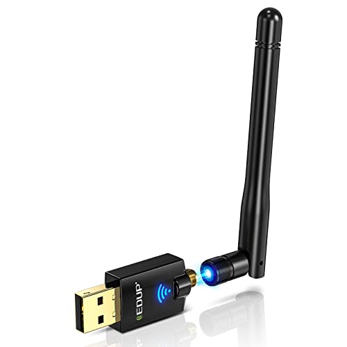 EDUP AC 600Mbit/s USB WLAN Adapter Dual Band WiFi Stick 2.4G/5GHz USB2.0-Adapter Wireless Netzwerk Empfänger W-LAN Antenne WiFi Dongle für Desktop PC/Laptop unterstützt Windows 10/8.1/7/Vista Mac OS X von EDUP