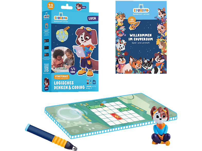 EDURINO Starterset Luca - Logisches Denken & Coding (ab 4 Jahren) Lernfigur Mehrfarbig von EDURINO