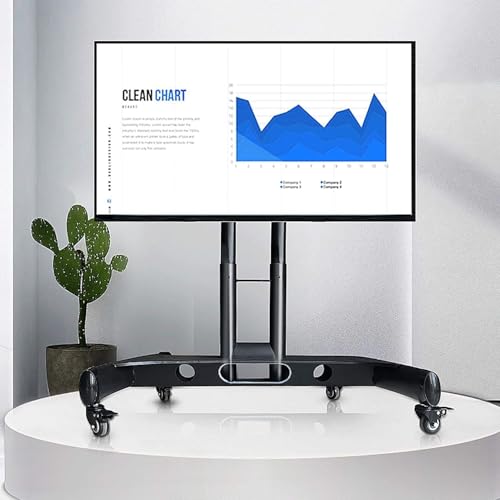 Bodenstehender TV Halterung - 0-90 Grad Neigbarer TV-Ständer, TV-Bodenständer Mit Rädern, Mobiler TV-Wagen, Höhenverstellbarer Rollender Bodenständer Für 32-65-Zoll-Fernseher Bodenstehender TV Halterung - 0-90 Grad Neigbarer TV-Ständer, TV-Bodenständer Mit Rädern, Mobiler TV-Wagen, Höhenverstellbarer Rollender Bodenständer Für 32-65-Zoll-Fernseher von EDXTNKQC