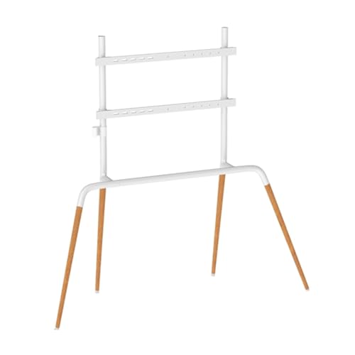 Bodenstehender TV Halterung - Bodenständer for 32-86 Zoll Fernseher, Tragbarer Eck-Studio-Displayständer Mit Vierbeiniger Basis, Rutschfester Monitorständer Hält 45 Kg/99 Lbs(White) von EDXTNKQC