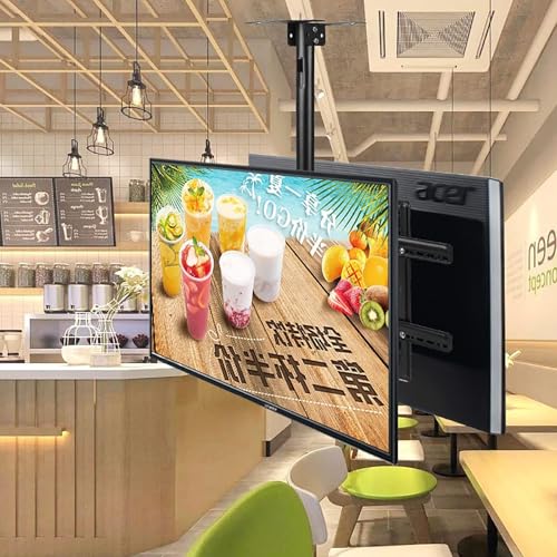 Deckenhalter TV-Halterung - Doppelte TV-Deckenhalterung, Höhenverstellbar, Neig- Und Schwenkbarer Bildschirmhalter, Passt An Flache Und Gewölbte Decken, Geeignet Für 32-75 Zoll Große Fernseher Deckenhalter TV-Halterung - Doppelte TV-Deckenhalterung, Höhenverstellbar, Neig- Und Schwenkbarer Bildschirmhalter, Passt An Flache Und Gewölbte Decken, Geeignet Für 32-75 Zoll Große Fernseher von EDXTNKQC