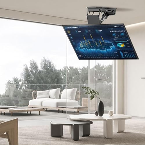 Deckenhalter TV-Halterung - Geeignet Für 50-90 Zoll Fernseher, TV-Elektrolift Mit Fernbedienung Und Speichereinstellungen, Versteckte Klapphalterung 0-85 Grad Einstellung Deckenhalter TV-Halterung - Geeignet Für 50-90 Zoll Fernseher, TV-Elektrolift Mit Fernbedienung Und Speichereinstellungen, Versteckte Klapphalterung 0-85 Grad Einstellung von EDXTNKQC