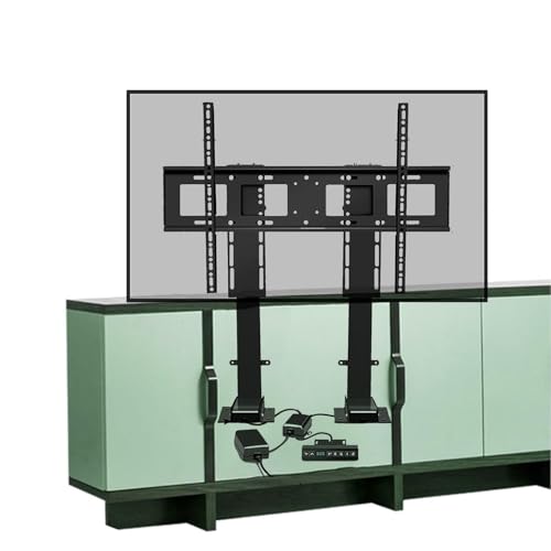 Deckenhalter TV-Halterung - Support D'écran Réglable En Hauteur Avec Télécommande, Course De Levage À Double Moteur 150 Cm, Adapté Aux Téléviseurs De 55 À 120 Pouces, Poids Jusqu'à 130 Kg(1055-2255mm) von EDXTNKQC