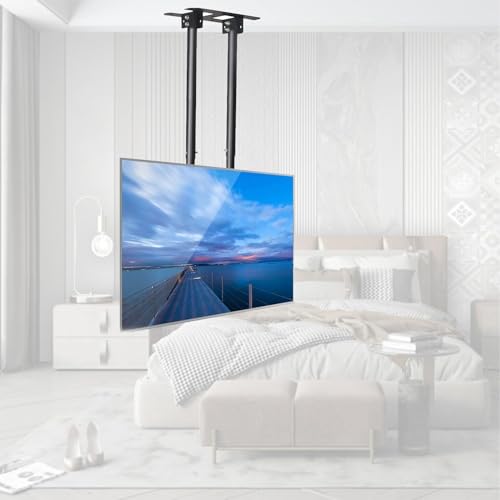 Deckenhalter TV-Halterung - Verstellbare Deckenhalterung Für TV, Monitorständer Mit Zwei Säulen Und Einzelbildschirm, Neigungshalterung Für 55-120-Zoll-Fernseher, VESA Max 900 X 600 Mm Deckenhalter TV-Halterung - Verstellbare Deckenhalterung Für TV, Monitorständer Mit Zwei Säulen Und Einzelbildschirm, Neigungshalterung Für 55-120-Zoll-Fernseher, VESA Max 900 X 600 Mm von EDXTNKQC