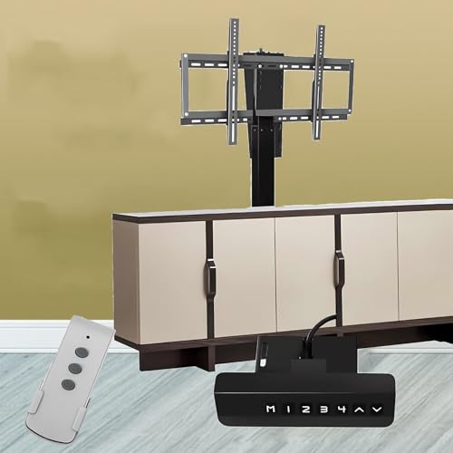 Elektrisch TV Halterung - Bildschirmständer Mit Einstellbarer Höhe, Monitoraufhängung Mit Fernbedienung, Elektrischem Lift Und Speichereinstellungen, Geeignet Für 32-75 Zoll Fernseher von EDXTNKQC
