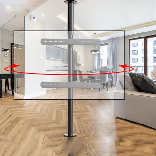 TV Halterung - LCD-TV-Bodenständer Mit 360 Grad Drehbarem Rahmen, TV-Wandhalterung, Drehbarer Trennwandständer, Drehbarer TV-Schrank-Drehsockel, Geeignet Für 32-75-Zoll-LED-Bildschirme(110-135cm) von EDXTNKQC