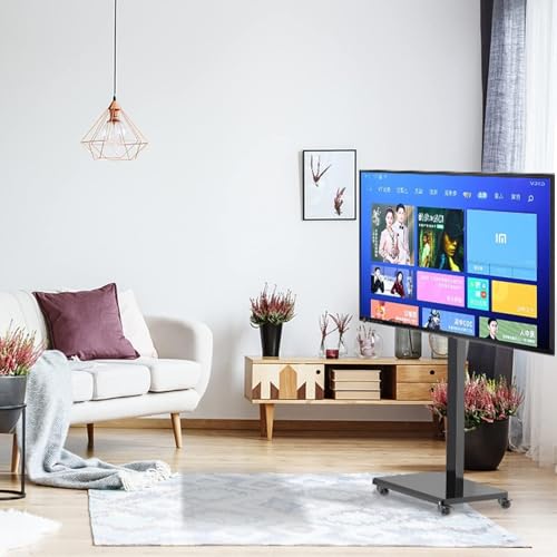 TV Halterung - Mobiler TV-Wagen Für 32-65-Zoll-Fernseher, Höhenverstellbarer Monitorständer Mit Feststellrädern, Universeller Bodenständer Für Konferenzraumpodeste, Bis Zu 50 Kg/110 Lbs TV Halterung - Mobiler TV-Wagen Für 32-65-Zoll-Fernseher, Höhenverstellbarer Monitorständer Mit Feststellrädern, Universeller Bodenständer Für Konferenzraumpodeste, Bis Zu 50 Kg/110 Lbs von EDXTNKQC