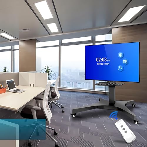 TV Halterung - Mobiler TV-Wagen Mit Rädern, Motorisierter Monitorlift, Höhenverstellbarer Mobiler Bildschirmwagen, 4-stufige Höhenspeicherfunktion, Passend Für 32-75-Zoll-Bildschirme TV Halterung - Mobiler TV-Wagen Mit Rädern, Motorisierter Monitorlift, Höhenverstellbarer Mobiler Bildschirmwagen, 4-stufige Höhenspeicherfunktion, Passend Für 32-75-Zoll-Bildschirme von EDXTNKQC