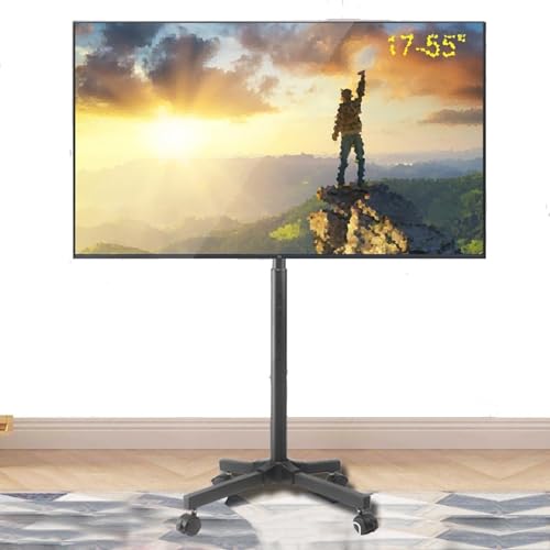 TV Halterung - TV-Bodenständer, Mobiler Wagen Mit Rädern, Horizontale Und Vertikale Bildschirmdrehung, Geeignet Für 17-55-Zoll-Bildschirme, Maximale Tragkraft 35 Kg, Mehrere Szenen Verfügbar TV Halterung - TV-Bodenständer, Mobiler Wagen Mit Rädern, Horizontale Und Vertikale Bildschirmdrehung, Geeignet Für 17-55-Zoll-Bildschirme, Maximale Tragkraft 35 Kg, Mehrere Szenen Verfügbar von EDXTNKQC