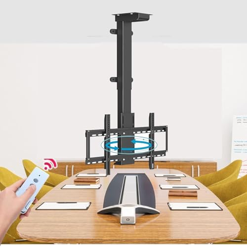 TV Halterung - Verstellbare Decken-TV-Halterung, Decken-Monitorständer, Halterung Mit Fernbedienung, Stufenlose Höhenverstellung Und 360°-Drehung, Passend Für 32-70 Zoll Fernseher TV Halterung - Verstellbare Decken-TV-Halterung, Decken-Monitorständer, Halterung Mit Fernbedienung, Stufenlose Höhenverstellung Und 360°-Drehung, Passend Für 32-70 Zoll Fernseher von EDXTNKQC