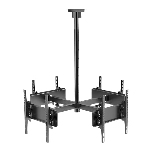 TV Wandhalterung - Vierseitige Decken-TV-Montagehalterung Für 32-65-Zoll-Flachbildfernseher, 4 Bildschirmhalterungen, Multi-Screen-TV-Aufhänger Mit Einstellbarer Teleskophöhe TV Wandhalterung - Vierseitige Decken-TV-Montagehalterung Für 32-65-Zoll-Flachbildfernseher, 4 Bildschirmhalterungen, Multi-Screen-TV-Aufhänger Mit Einstellbarer Teleskophöhe von EDXTNKQC