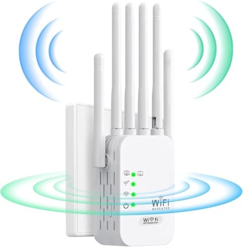 WLAN Repeater Booster WiFi 6 3dBi Antennen, 2 Ethernet Port,3-in-1 Zugangsmethode von Repeater/AP/Router,WiFi Signal Extender mit Signalabdeckungsfläche von 8900 sq.ft WLAN Repeater Booster WiFi 6 3dBi Antennen, 2 Ethernet Port,3-in-1 Zugangsmethode von Repeater/AP/Router,WiFi Signal Extender mit Signalabdeckungsfläche von 8900 sq.ft von EEAABBR