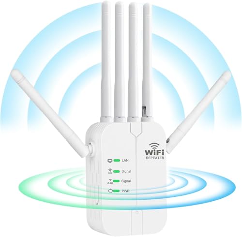 WiFi Repeater,WiFi Extender 6 3dBi Antennas,2 Ethernet Ports, 3-in-1 Access Method of Repeater/Router/AP,WLAN Verstärker Signal Coverage of 10000 cu.ft,Internet Verstärker Für Zuhause Und Büro (610) WiFi Repeater,WiFi Extender 6 3dBi Antennas,2 Ethernet Ports, 3-in-1 Access Method of Repeater/Router/AP,WLAN Verstärker Signal Coverage of 10000 cu.ft,Internet Verstärker Für Zuhause Und Büro (610) von EEAABBR