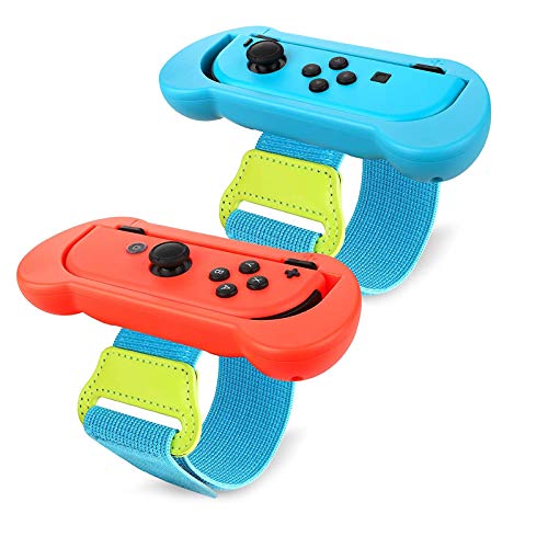 EEEKit 2 Stück Armband für Just Dance 2022 2021 2020 2019 Verstellbarer Elastischer Gurt Kompatibel mit Nintendo Switch Joy Con Controller für Erwachsene und Kinder(Blau&Grün) von EEEKit
