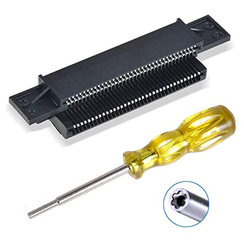 EEEKit 72 Pin Austausch des Connectors NES Adapte Ersatzpatronen Cartridge Ersatzteil mit 3.8 mm Schraubendreher Bit Open Tool für Nintendo NES 8 Bit System von EEEKit