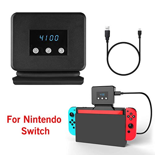 EEEKit-Lüfter für Nintendo Switch Dock Set-Temperaturanzeige-Kühler für NS-Original-Dockingstation, USB-Betrieb, integriertes Kabel von EEEKit