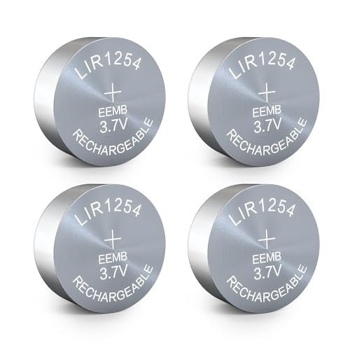 EEMB 4PACK LIR1254 wiederaufladbare Batterie 3.7V Lithium-Ionen Knopf Batterien Münzzelle Batterie für Kopfhörer Wearable Gerät Uhr von EEMB