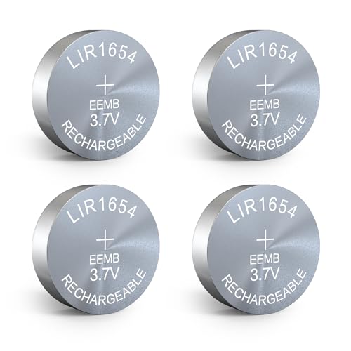 EEMB 4PACK LIR1654 wiederaufladbare Batterie 3.7V Lithium-Ionen Knopf Batterien Münzzelle Batterie für Kopfhörer Wearable Gerät Uhr von EEMB