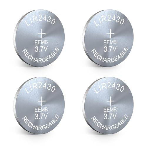 EEMB 4PACK LIR2430 wiederaufladbare Batterie 3.7V Lithium-Ionen Knopf Batterien Münzzelle Batterie für Kopfhörer Wearable Gerät Uhr von EEMB