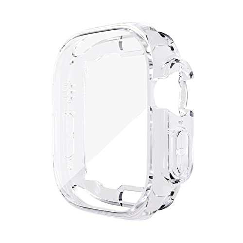 EEOMOiK Schutzhülle für Apple Watch Series 8 7 41 mm 45 mm 6 5 4 40 mm 44 mm Stoßstange weiche TPU-Schutzhülle für Apple Watch Ultra 49 mm Hülle 2022 (Farbe: transparent, Größe: 41 mm) von EEOMOiK