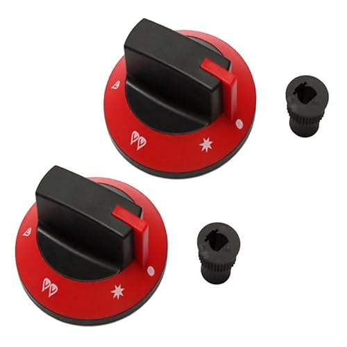 68 mm roter Kunststoff-Temperaturreglerknopf for den Grill, Durchmesser 8,3 mm, for 8 mm inneren Ventilschaft, Hotel-Gasherd, Ofengriff, Zubehör von EEQANAO