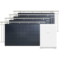 EET Solar SolMate Balkon - Balkonkraftwerk mit Speicher und Balkonhalterung (4x 430Wp) - Weiß von EET Solar