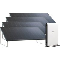 EET Solar SolMate Garten/Flachdach - Balkonkraftwerk mit Speicher und Bodenhalterung (4x 430Wp) - Weiß von EET Solar