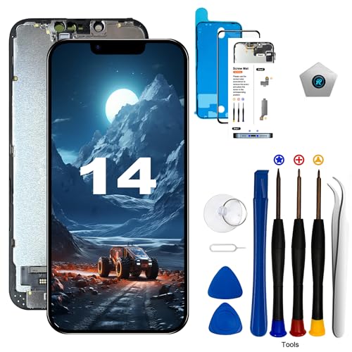 EFAITHLIFE für iPhone 14 Display 6,1 Zoll (Modell A2649, A2881, A2882, A2883, A2884) LCD Display and 3D-Touchscreen-Digitalisierer mit Reparaturwerkzeug von EFAITHLIFE