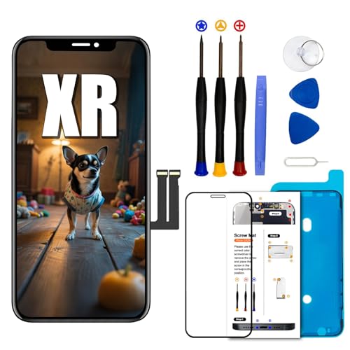 Ersatzdisplay für iPhone XR 15,5 cm (6,1 Zoll), LCD-Display, Touchscreen-Digitizer mit Reparaturwerkzeug-Set, kompatibel mit Modell A1984, A2105, A2106, A2108 von EFAITHLIFE