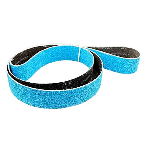 Schleifbänder, Fingerschleifer, 10 Stück, 2100 x 50 mm, Schleifbänder, 83 x 2 Zoll, blaues Zirkonkorund, Schleifbänder for Metallschleifsieb, Körnung 40#, 60#, 120# (Größe: 80#) (Größe: 60#) ( Size : von EFARMA