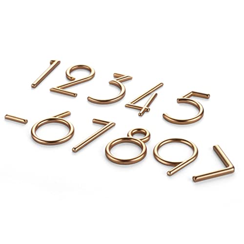 Selbstklebende Türnummern, Türnummernaufkleber, 0–9, 6 cm, goldene Messingnummern, Wanddekoration/Türschilder, Hotelschild, Figuren, Schlafsaal, Zuhause, nordischer Stil, Nummernschild, 1 Stück (Größe von EFARMA