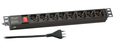 19" 1HE Steckdosenleiste 8 x IT mit -- Schalter von EFB ELEKTRONIK