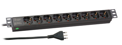 19" 1HE Steckdosenleiste 9 x IT ohne -- Schalter von EFB ELEKTRONIK