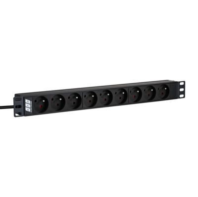 19" 1HE Steckdosenleiste 9 x UTE ohne -- Schalter 19" 1HE Steckdosenleiste 9 x UTE ohne -- Schalter von EFB ELEKTRONIK