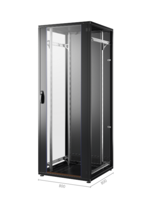 19" Netzwerkschrank PRO 18HE 800x800mm -- RAL9005 ohne Seitenwände von EFB ELEKTRONIK