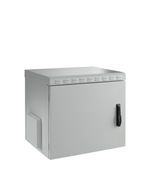 19" Wandgehäuse IP55, 16HE, Stahltür -- Tiefe 600 mm, RAL7035 von EFB ELEKTRONIK
