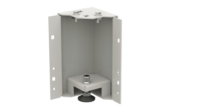 4 Sockelecken für PRO, nivellierbar -- H=200 mm, RAL7035 von EFB ELEKTRONIK