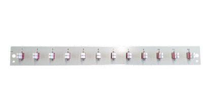 Bestückte Frontblende mit 12 x LC Duplex -- Kupplung OM4, grau Bestückte Frontblende mit 12 x LC Duplex -- Kupplung OM4, grau von EFB ELEKTRONIK