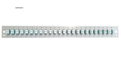 Bestückte Frontblende mit 24 x LC Duplex -- Kupplung OM3, grau von EFB ELEKTRONIK