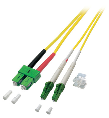 Duplex Patchkabel LC/APC-SC/APC OS2 G652D -- 2m LSZH 2mm gelb von EFB ELEKTRONIK
