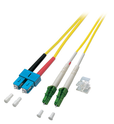Duplex Patchkabel LC/APC-SC OS2 G652D -- 2m LSZH 2mm gelb von EFB ELEKTRONIK
