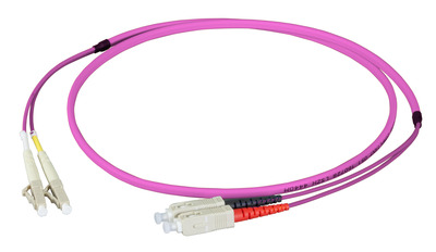 Duplex Patchkabel Flat-Twin LC-SC OM4 -- 20m LSZH 3x5mm erikaviolett von EFB ELEKTRONIK