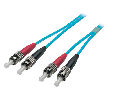 Duplex Patchkabel ST-ST OM3 -- 15m LSZH 3mm aqua von EFB ELEKTRONIK