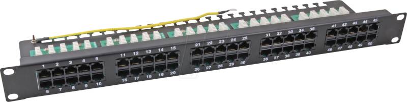 EFB 37595.2 - Patchpanel Cat.3, UTP 19''/1HE 50xRJ45 schwarz von EFB-ELEKTRONIK
