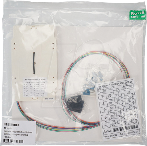 EFB 53100207 - Spleißkassette, bestückt, Pigtails LC OS2 von EFB-ELEKTRONIK